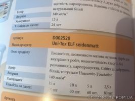 Краска матовая Haering Uni-Tex Elf D 2520 Германия 2,5 л | Стоимость, прайс-листы и цены в городе Харьков